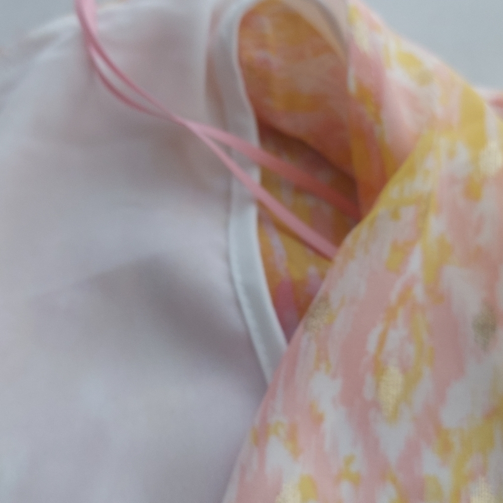 House Of Harlow 1960 Maxi Floral Short Sleeve Dress Gold Accent Button Down M - Picture 7 of 10